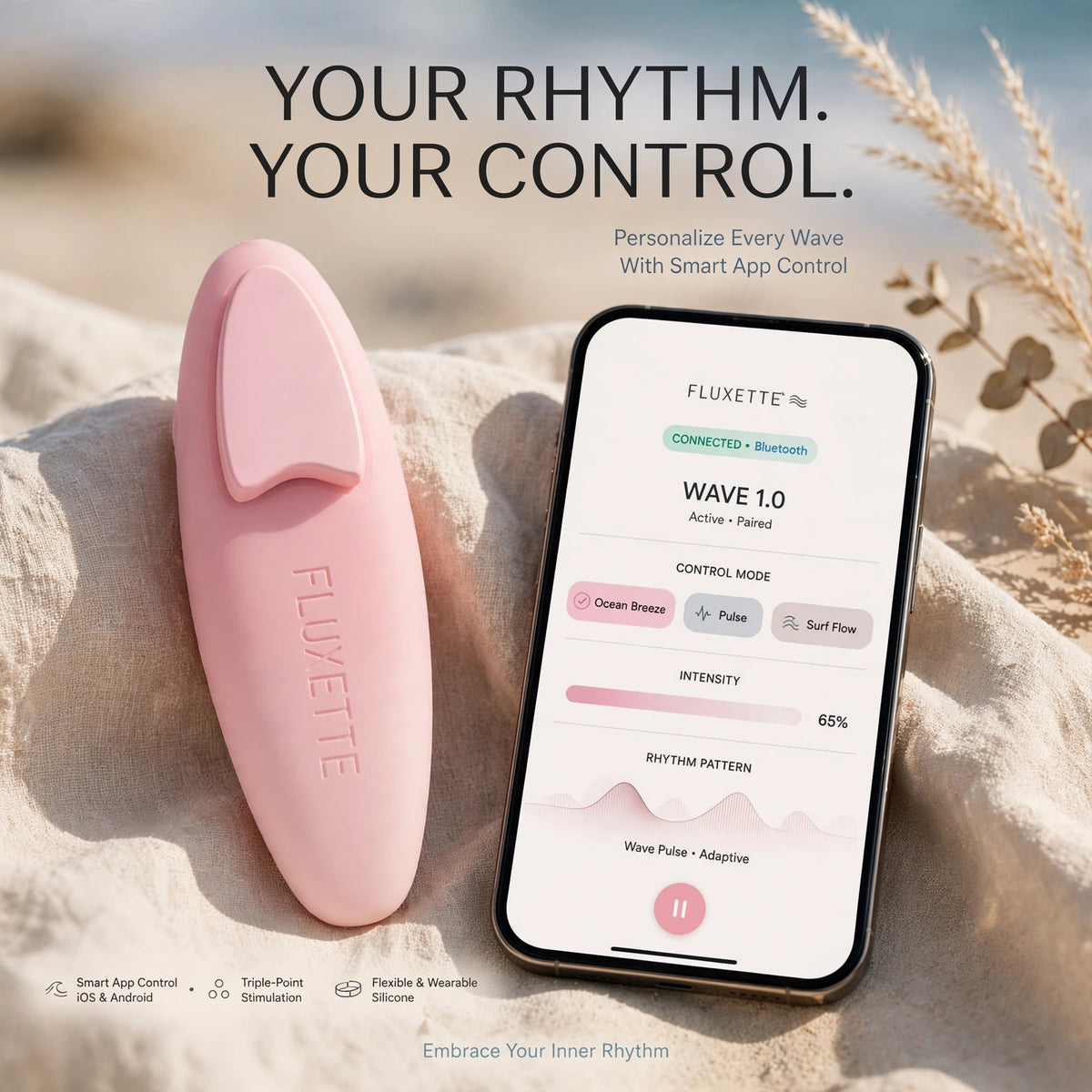 Fluxette Wave 1.0 ｜App-Controlled Wearable Vibrator