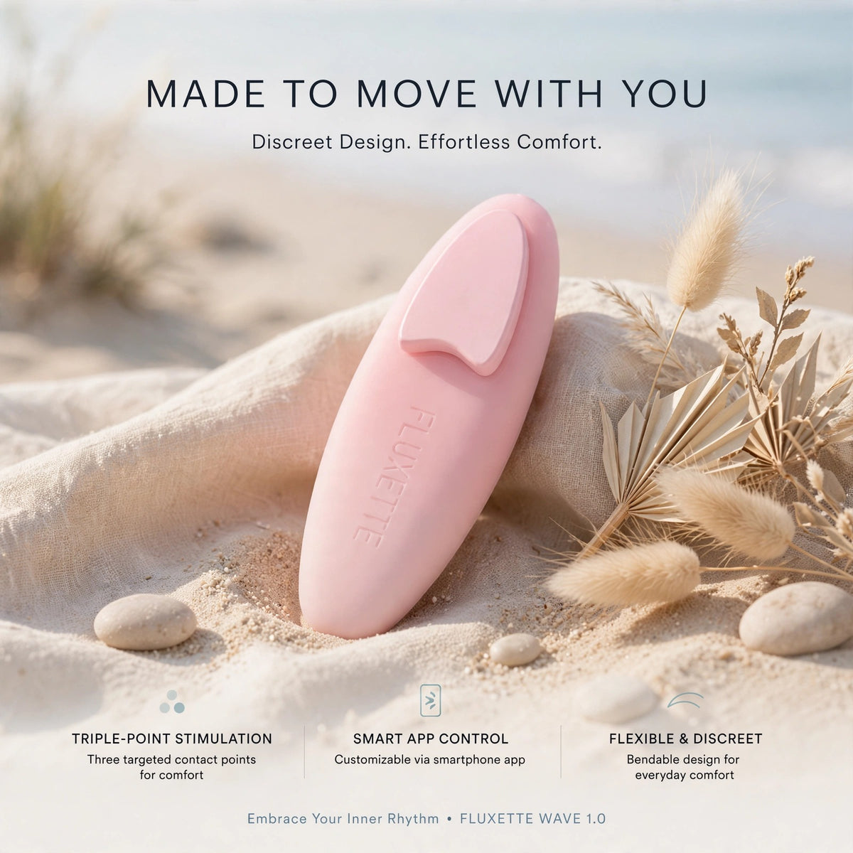 Fluxette Wave 1.0 ｜App-Controlled Wearable Vibrator