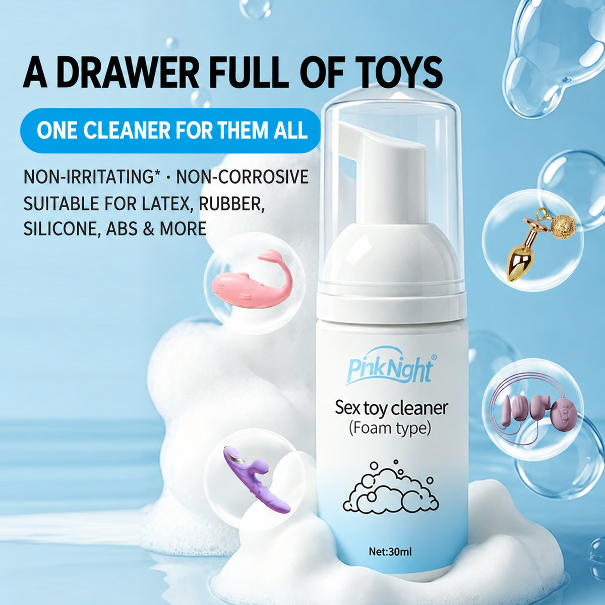 Pure Touch Sex Toy Cleaning Mousse