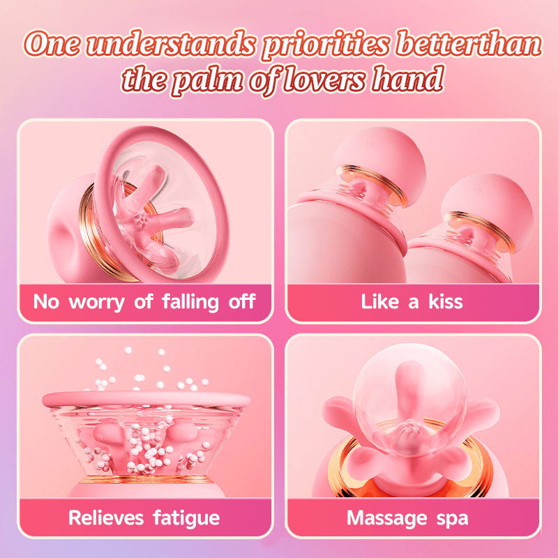 First Kiss 2-in-1 Kneading Nipple Massager