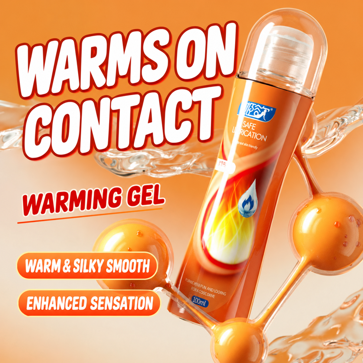 Fire & Ice Kiss 100ml Flavored Cooling & Warming Edible Lubricant