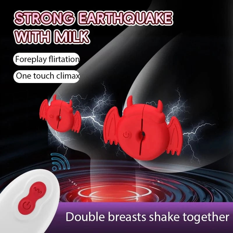 Little Devil Vibrating Nipple Clamps & Breast Stimulator