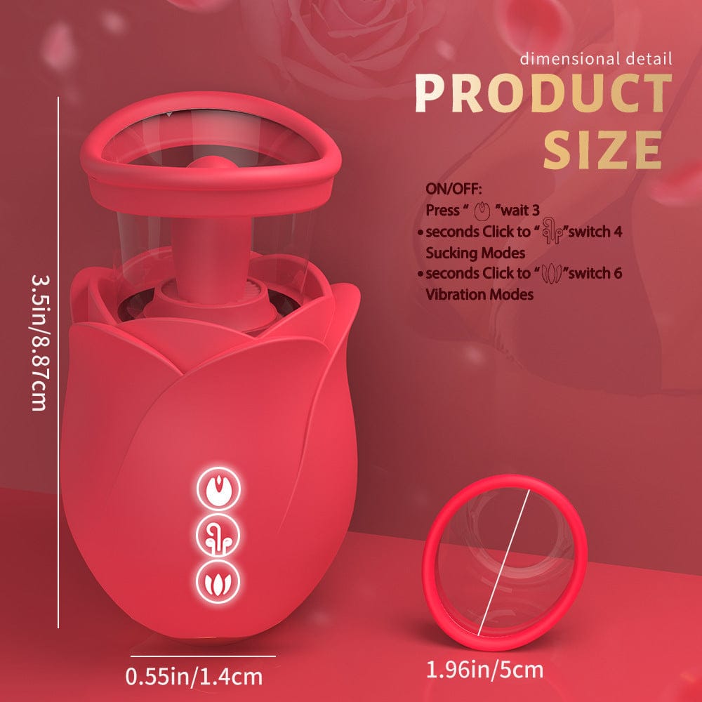 Violet Rose Detachable Suction & Licking Stimulator