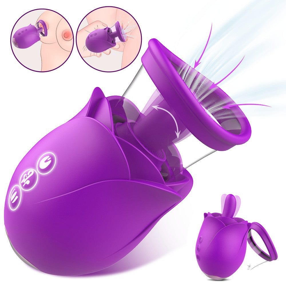 Violet Rose Detachable Suction & Licking Stimulator