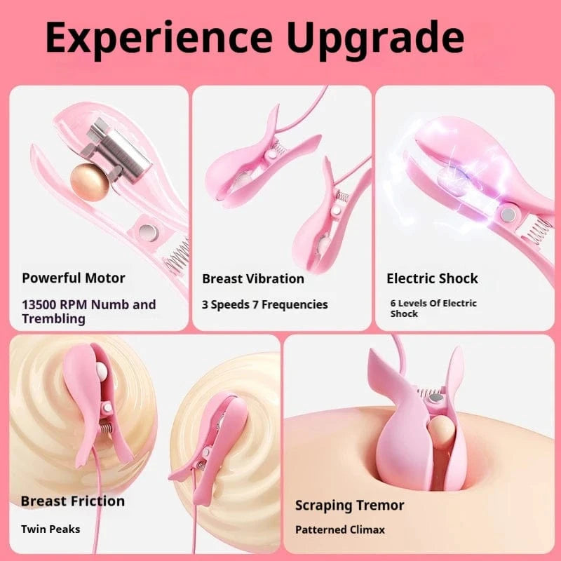 Electric Pulse – Adjustable Nipple Clamps & Breast Stimulator