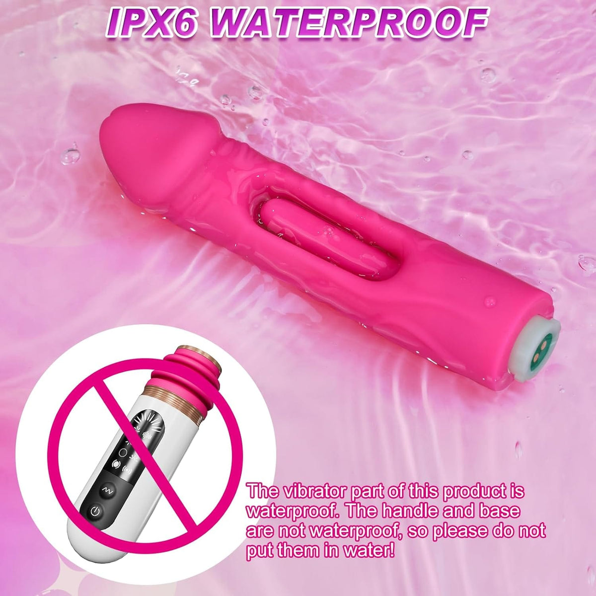 Telescopic Thrusting Dildo Machine – 5 Thrusting & 8 Vibration Modes