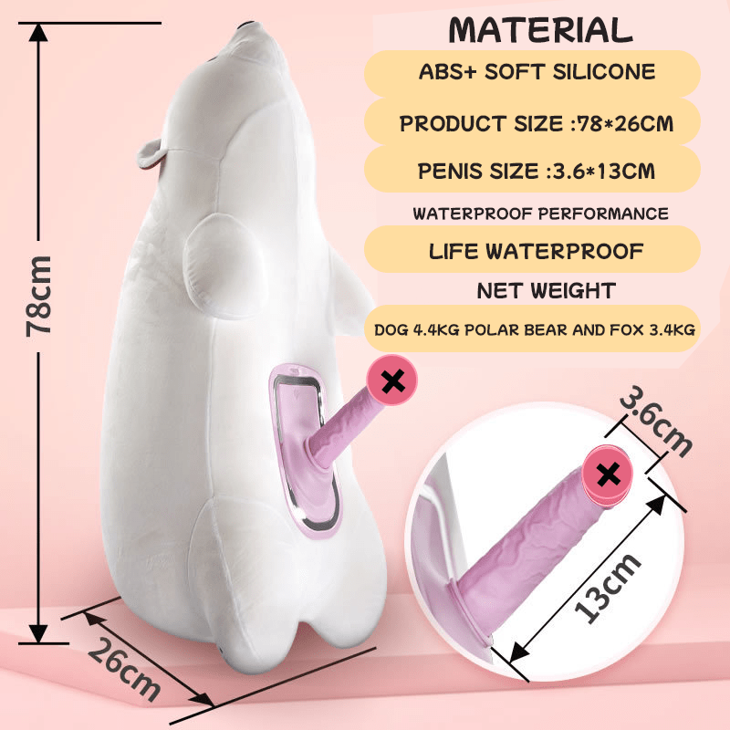 Discreet Polar Bear Pillow Remote-Controlled Sex Machine