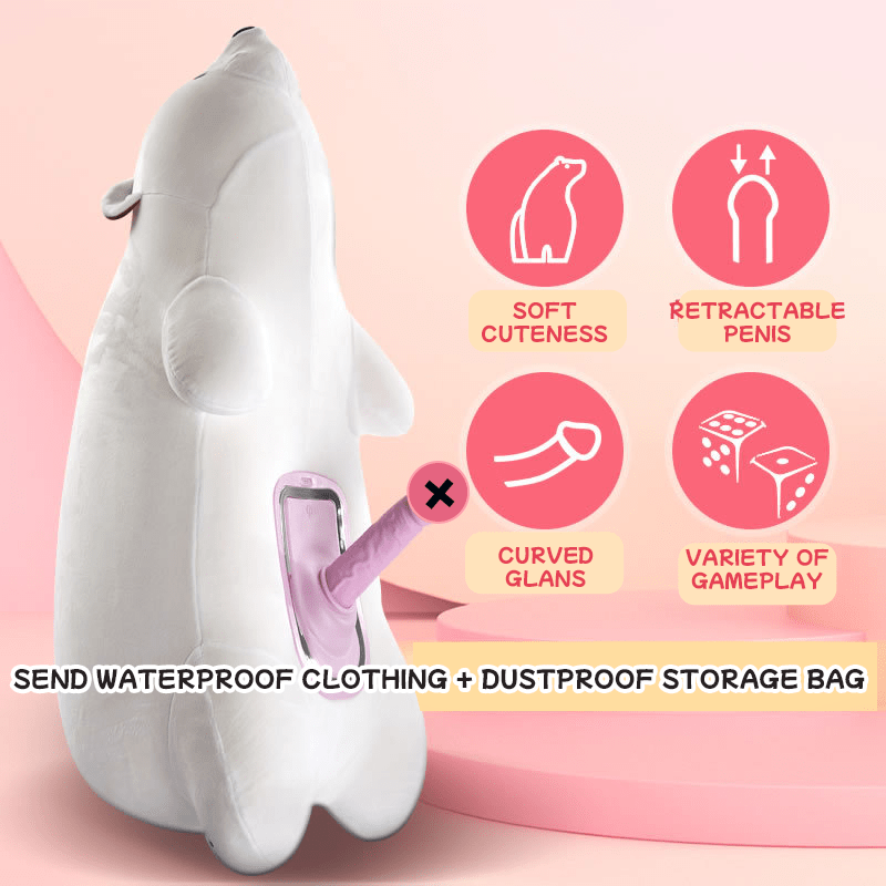 Discreet Polar Bear Pillow Remote-Controlled Sex Machine