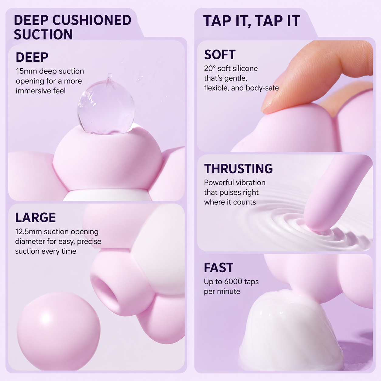 Youqianhua Suction & Telescopic Vibrating Wand with Slapping Massager