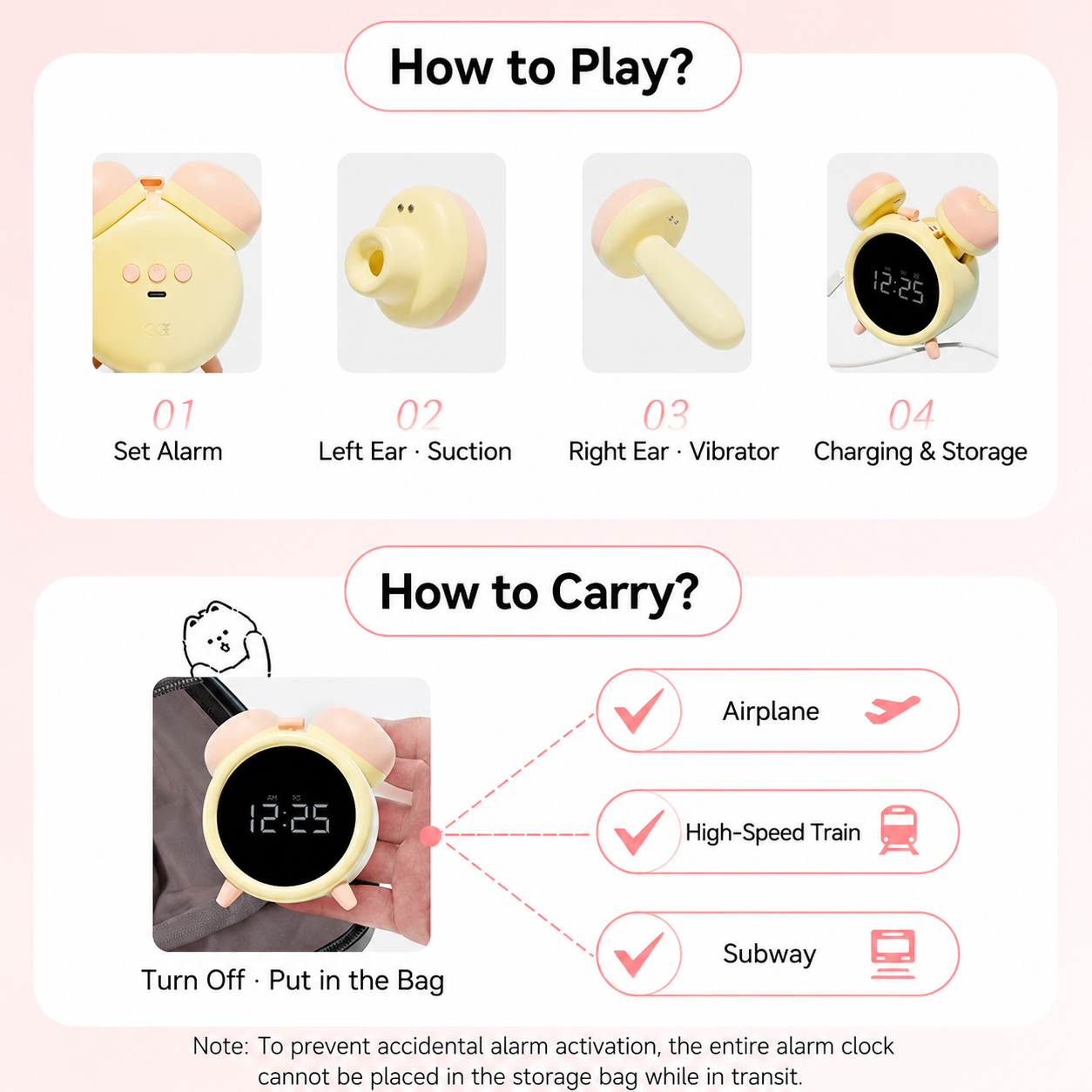 Alarm Clock Sucking Vibrator App Remote Control