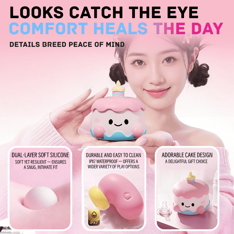 Sweet Heart Cake Party App Remote Control Love Egg Suction Vibrator Set