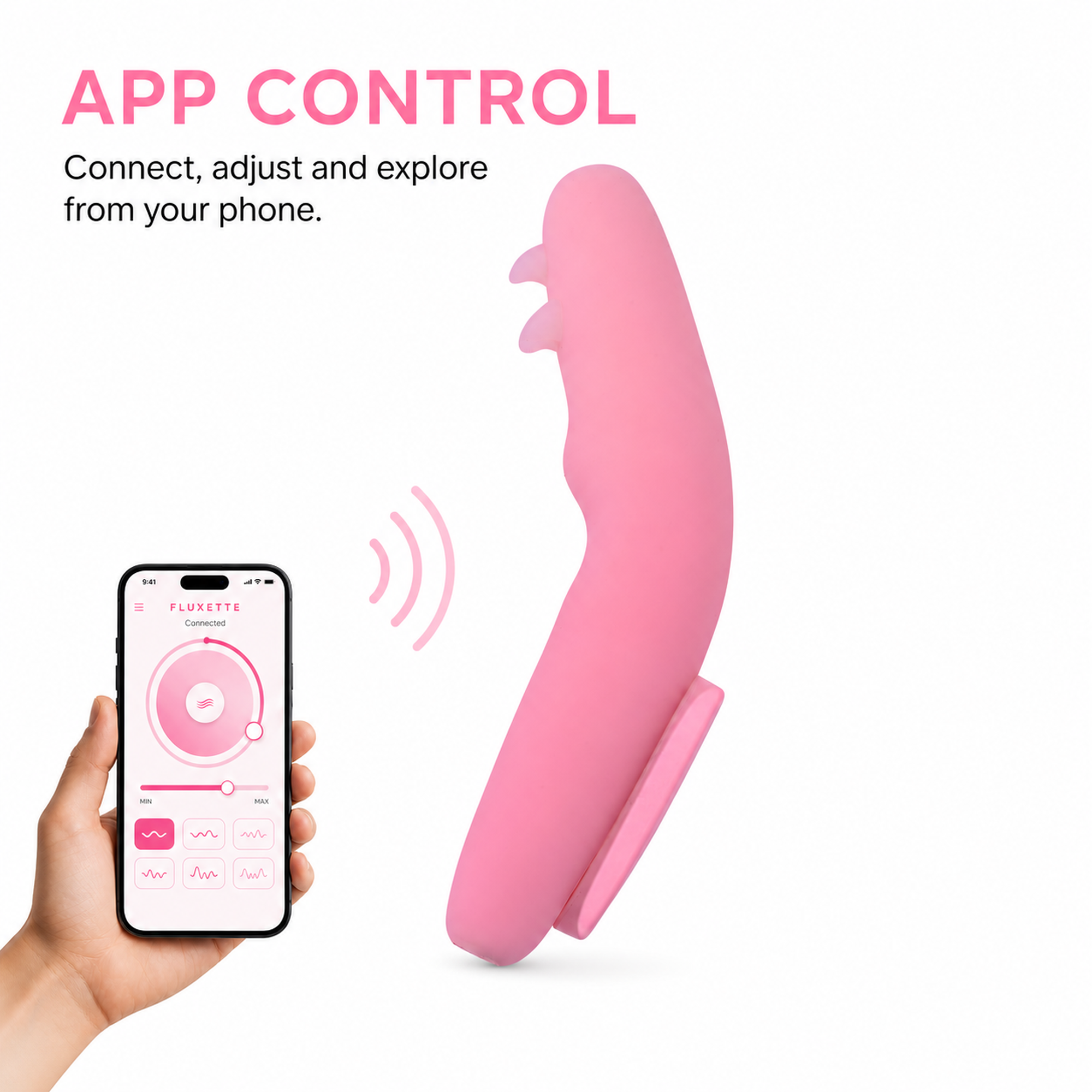 Fluxette Wave 1.0 ｜App-gesteuerter tragbarer Vibrator