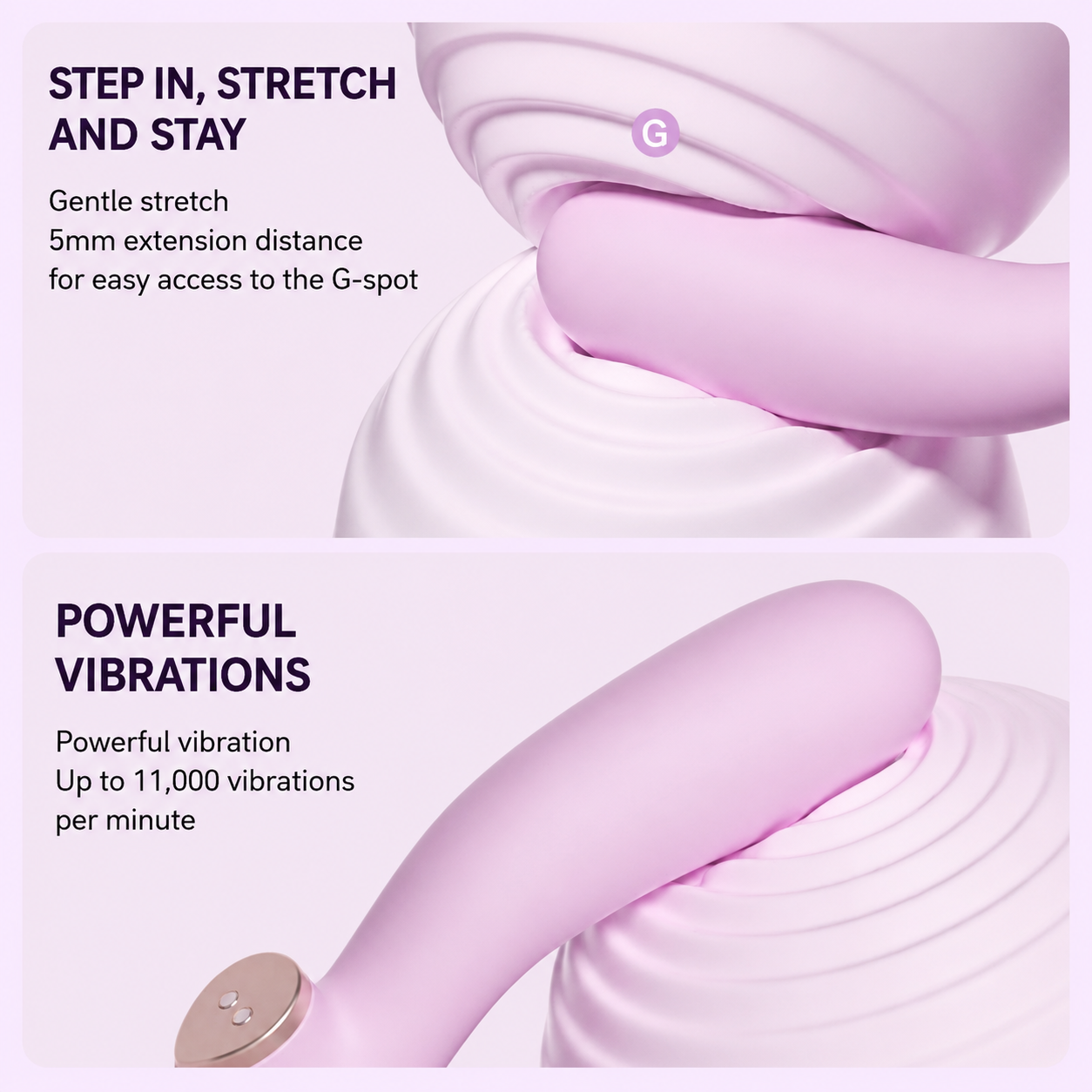 Youqianhua Suction & Telescopic Vibrating Wand with Slapping Massager