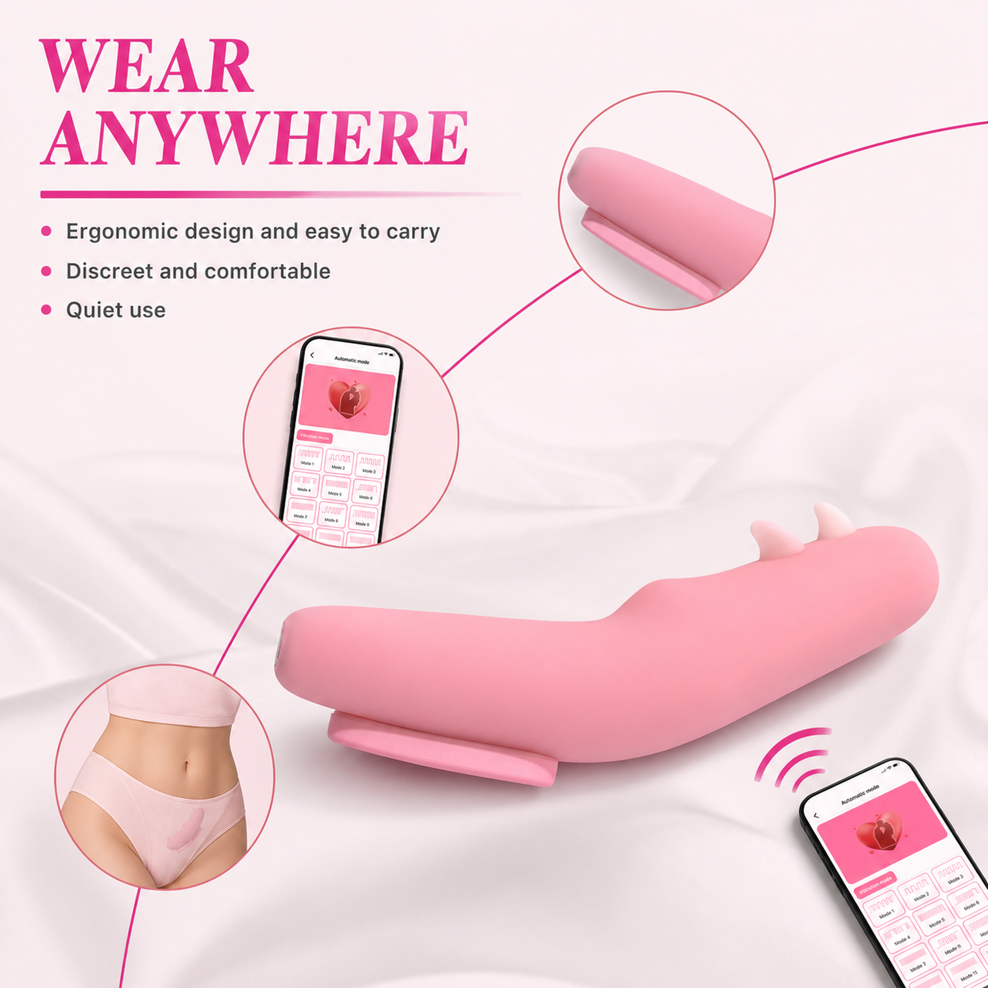 Fluxette Wave 1.0 ｜App-gesteuerter tragbarer Vibrator